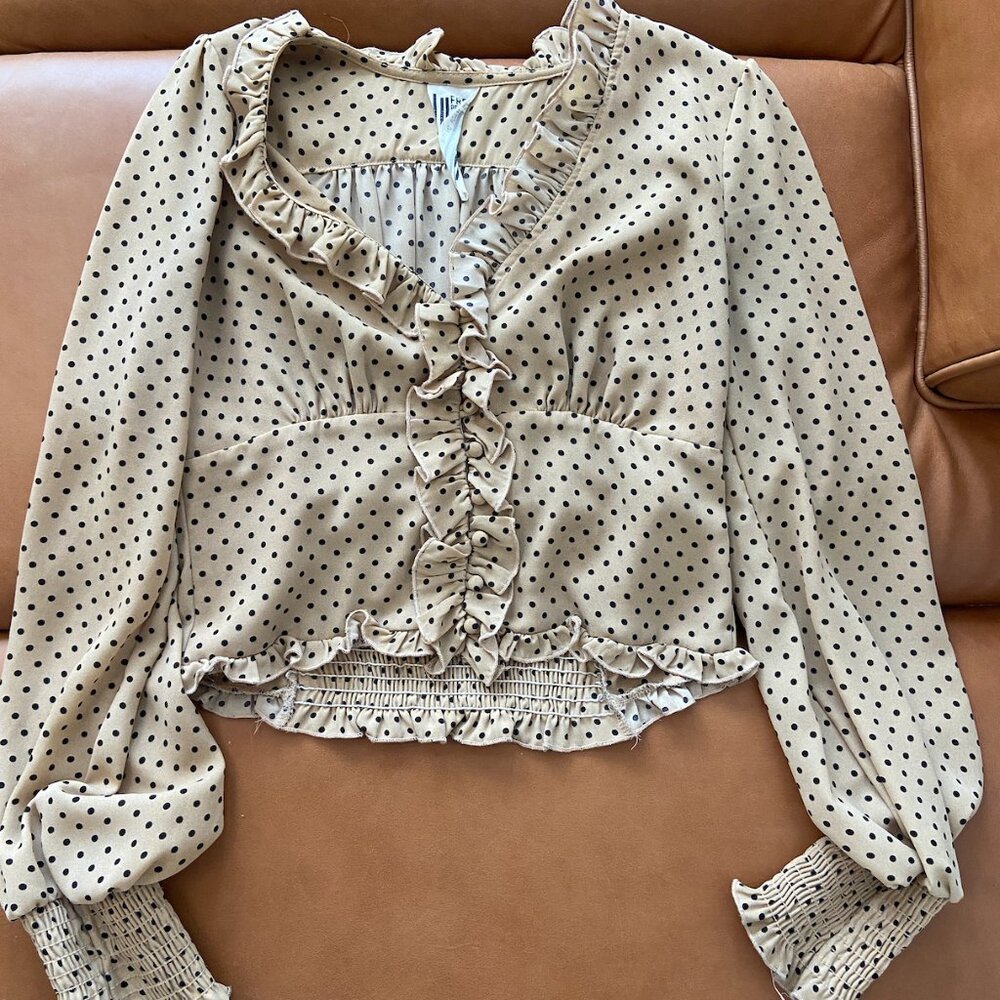Free People Polka Dot Top Size Small